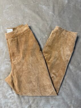 Margaret Godfrey Vintage Leather Suede Tan Pants - Size 4